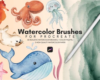 Procreate Watercolor Brush Pack – Realistic Painting Brushes, Textured Canvas & Wet Effects for iPad