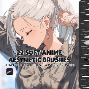 Ultimate Anime & Manga Procreate Brush Set – Hair, Anatomy, Chibi, Textures, Effects, Outline Brushes for Procreate