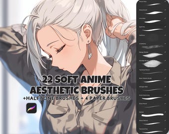 Ultimate Anime & Manga Procreate Brush Set – Hair, Anatomy, Chibi, Textures, Effects, Outline Brushes for Procreate