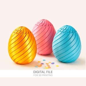 Twisty Fidget Egg STL Files – 3D Printable Easter Toy, Digital Download Gift for Kids & Adults