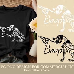 Funny Dog Skeleton Halloween SVG PNG, Dog Mom Dad Shirt Design, Spooky Cute Pet Clipart, Boop Skeleton Dog Digital Download