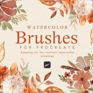 Procreate 水彩ブラシセット – リアルなデジタルペイント、テクスチャ、芸術的効果のための 35 種類の高品質ブラシ、Procreate ペーパーキャンバス