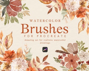 Procreate Watercolor Brush Set – 35 Realistic Painting Brushes (Digital Download)