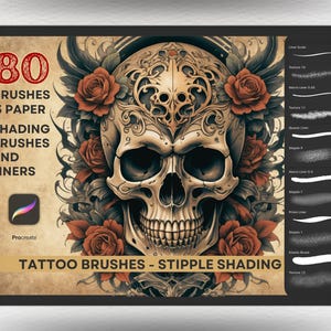 Procreate Tattoo Brushes – Stipple Shading, Dotwork, Line Art & Traditional Tools
