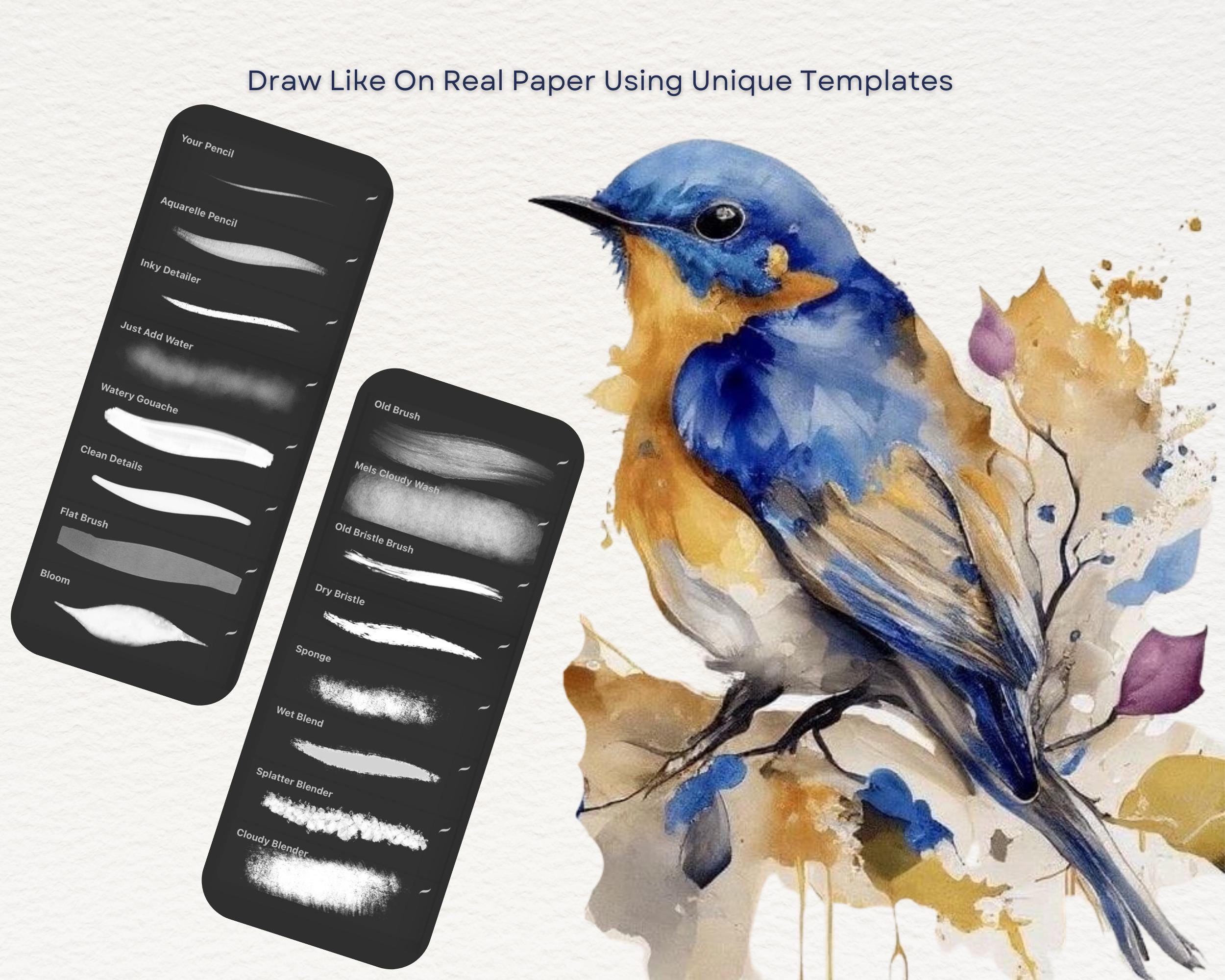 Realistic Watercolor Brushes for Procreate – iPad Painting Kit ...