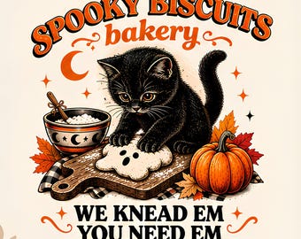 Cat Baking Png, Vintage Cat Design, Halloween Baking Png, Pumpkin Kitchen Art, Cute Cat Lover, Spooky Bakery Digital Download