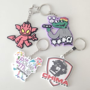 Custom Rubber keychain DIY shape keychain PVC keychain with 3D shape key chain promotional gifts for birthday events