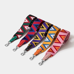 5 Farben Side Dreieck Kontrastfarbe Ersatz Taschengurt für viele Taschen Designer Taschengurt Crossbag Gurtband Schultergurt Ersatz