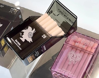 Transparent cigarette case , Fun design cigarette box, Tobacco Case, Fits average sized of cigarettes or any tobacco you roll yourself.