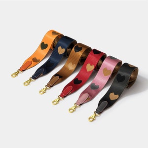 Herz Design Gurtband 2 Zoll breit unterschiedlich Länge Crossbody Ersatzgurt gewebt Taschengurt Single-Shoulder-Handtaschengurt
