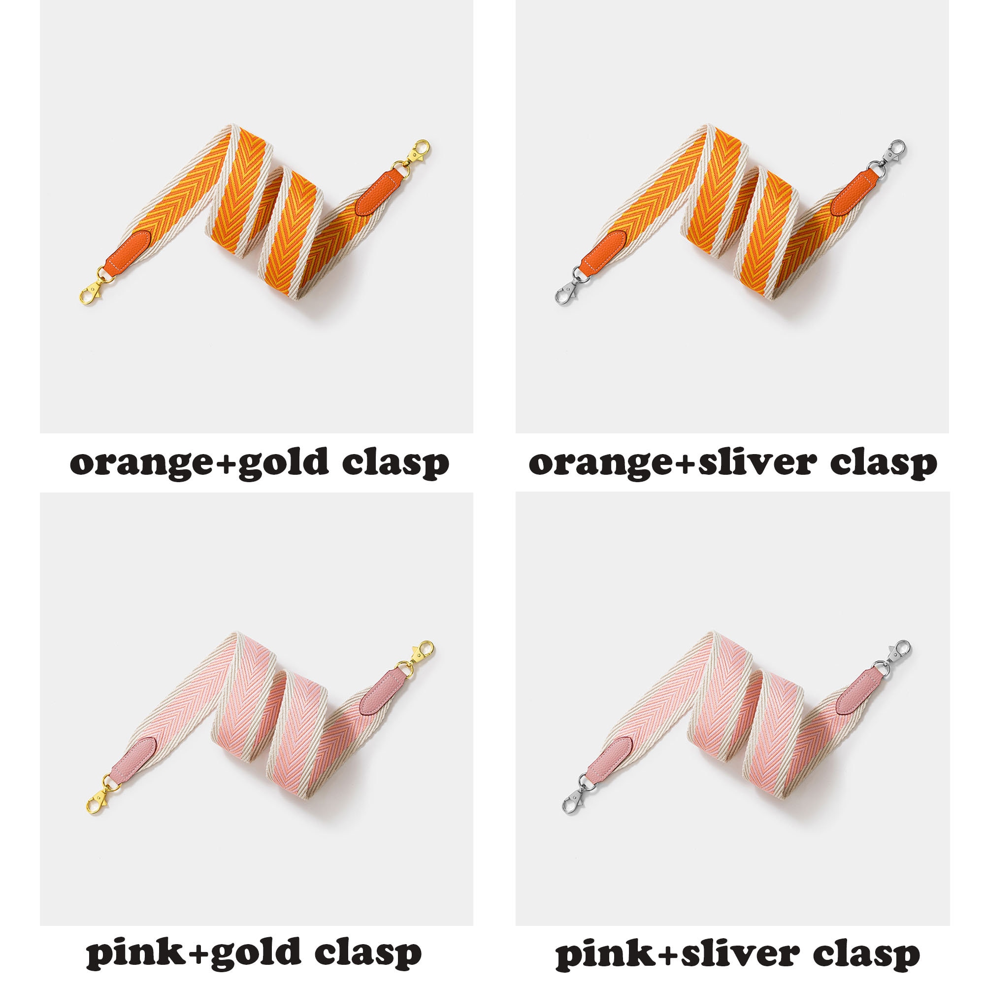 6 Colors 2'' Wide Replacement Bag Strap With White Edge Designer Bag Strap Crossbag Single