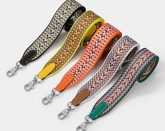 3.8cm wide bag strap replacement Woven Guitar Strap Handbag Purse strap Replacement Shoulder Bag Strap Crossbody bag strap Bag Accessories