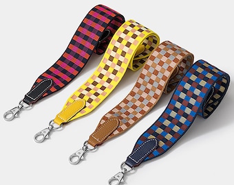 2''wide square grid shoulder strap for bag / Crossbody strap / Replacement Handle/Purse Strap /Crossbody Handbag Stripe/Bag shoulder strap