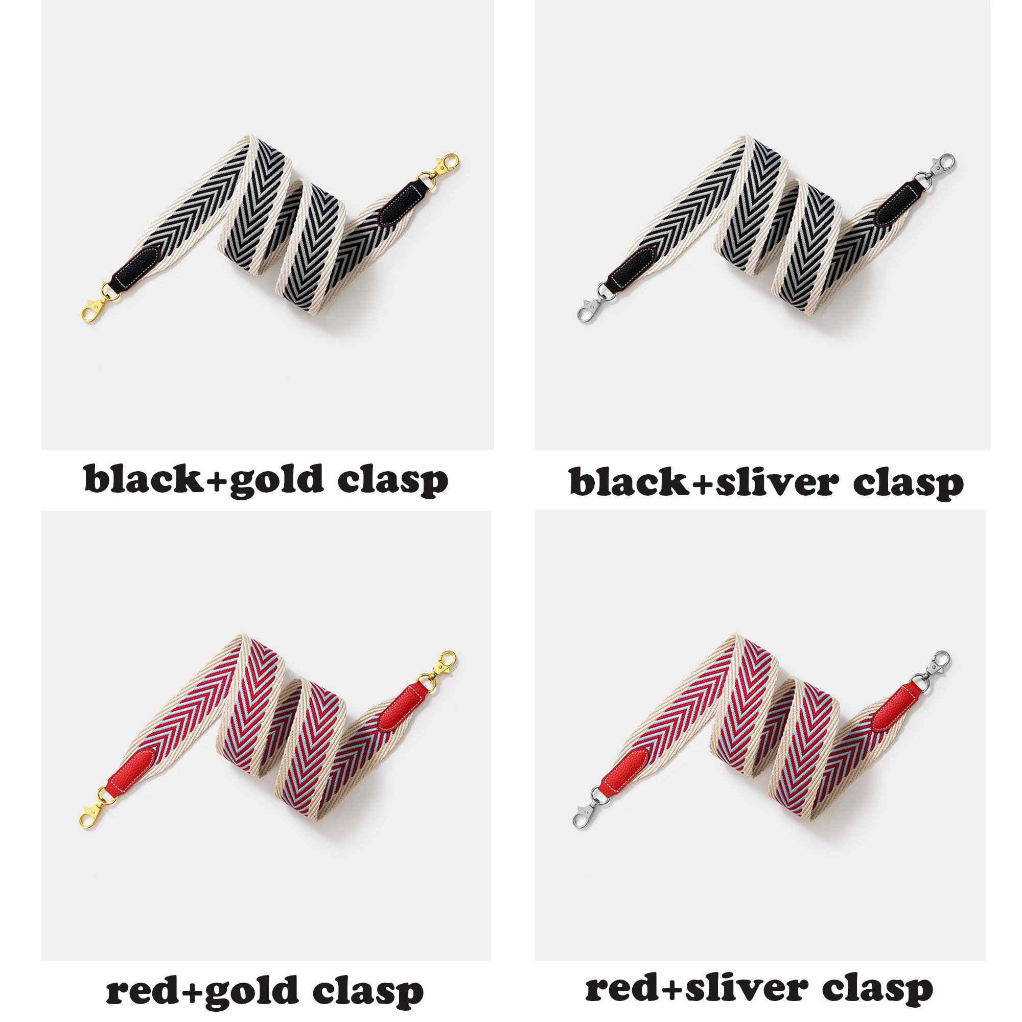 6 Colors 2'' Wide Replacement Bag Strap With White Edge Designer Bag