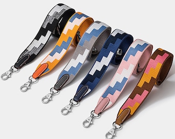 Mosaic pattern shoulder strap colorful bag strap crossbody 1.5" wide purse handles 6 colors of Shoulder Strap Replacement