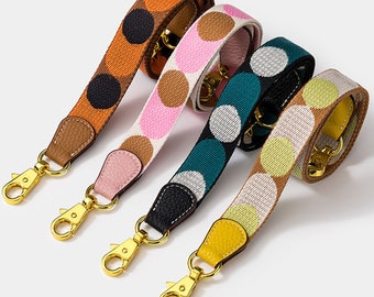 1"(2.5cm) wide bag strap Purse Strap Crossbody Shoulder Strap Fashion Dot Strap replacement strap handbag strap