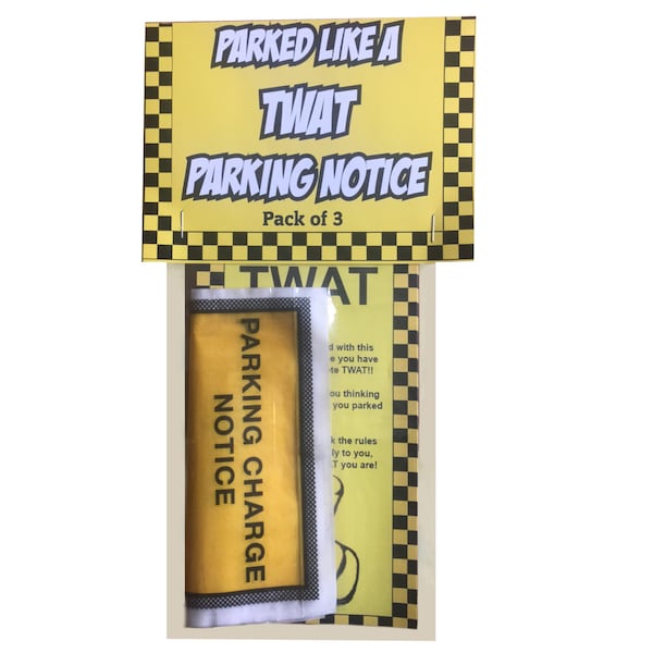 Funny Parking Ticket - Etsy UK