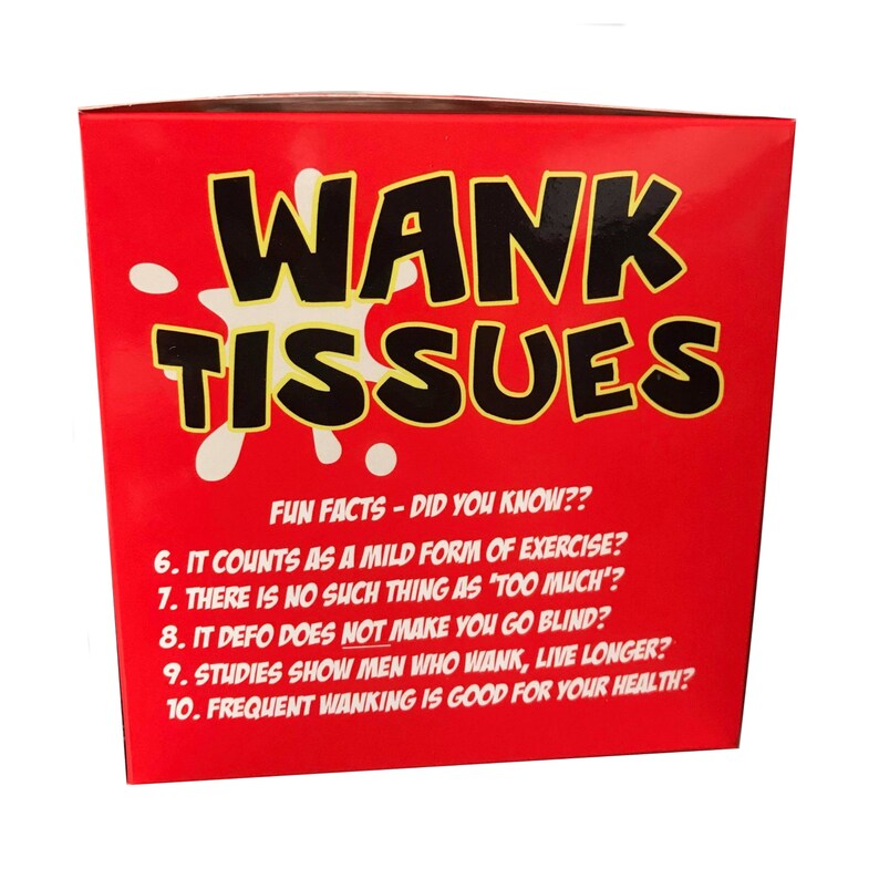 Wank Tissues Funny Novelty Joke Birthday Secret Santa Gifts for Men Him