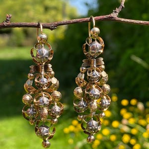 Georgian 18th Century Gold and Silver Diamonds Antique Earrings
