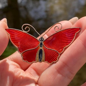 David Andersen Enamel Pansy Brooch - Etsy