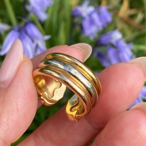 Cartier 2C Trinity Ring 18ct Yellow, White & Rose Gold | Signed ©1997 French Hallmark Timeless Eternity Band