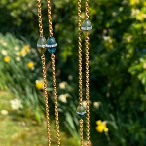 Art Nouveau 14ct gold with gold mark agate antique necklace