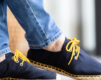 Espadrilles à lacets pour hommes - Espadrilles d'été respirantes