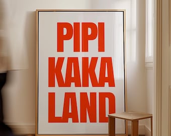 Pipi Kaka Land Print: Lustiges Badezimmer Poster