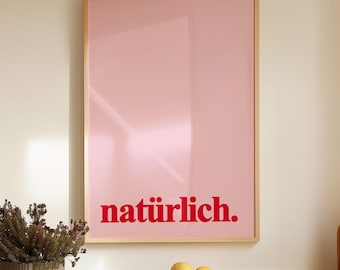 Natürlich German Print: Minimalist Danish Modern Wall Art