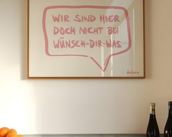 German Quote Print: Retro Kitchen Wall Art