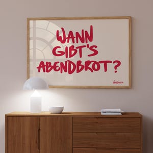 Stampa Abendbrot di Wann Gibt: decorazione da parete per cucina tedesca