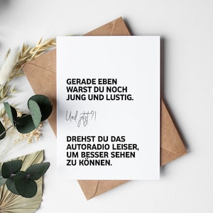 Carte postale, Carte graphique Lustige, Carte graphique Witzige, Carte graphique Lustiger Spruch Alt Alter, Carte postale humoristique, Ehemann Ehefrau Freund