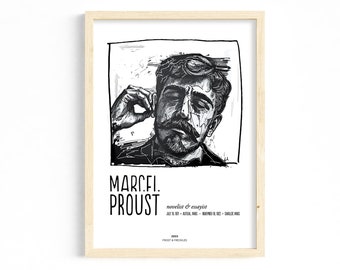 Marcel Proust Art Print | French Writer Poster |  In Search of Lost Time | Book Quote Print | Proust Quote Wall Art | Literary Home Decor