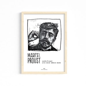 Marcel Proust Kunstdruck | Französischer Schriftsteller Poster |  Auf der Suche nach der verlorenen Zeit | Buchzitat Druck | Proust Zitat Wandkunst | Literarisches Wohn Dekor