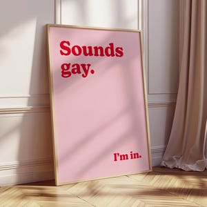 Je suis gay, affiche de Zazzle.be Liste d'envies Vous avez des idées ? Impression de fierté LGBT | Affiche de cuisine vintage rétro | Gay Pride LGBTQ | Impression d'affiche sur l'inclusion de la diversité | Art queer