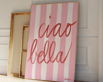 Impression Ciao Bella : art de la cuisine italienne dessiné à la main