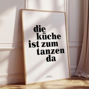 Die Küche ist zum Tanzen da Print – Typographie Poster für Küche image 6