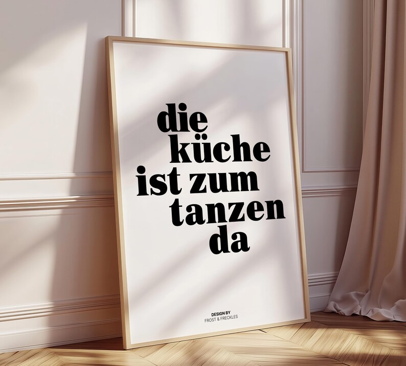 Die Küche ist zum Tanzen da Print – Typographie Poster für Küche image 6