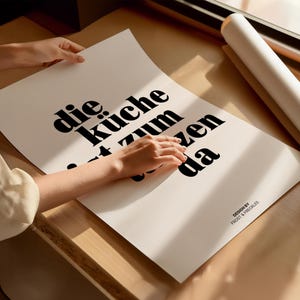 Die Küche ist zum Tanzen da Print – Typographie Poster für Küche image 2