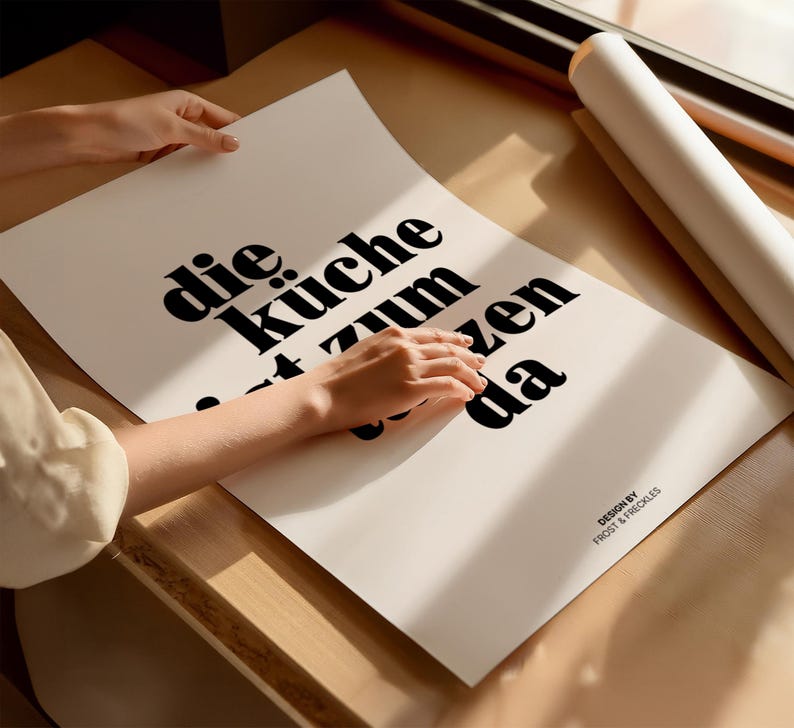 Die Küche ist zum Tanzen da Print – Typographie Poster für Küche image 2