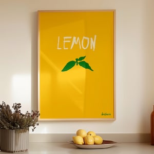 Keukenprint citroen: gele mediterrane muurkunst
