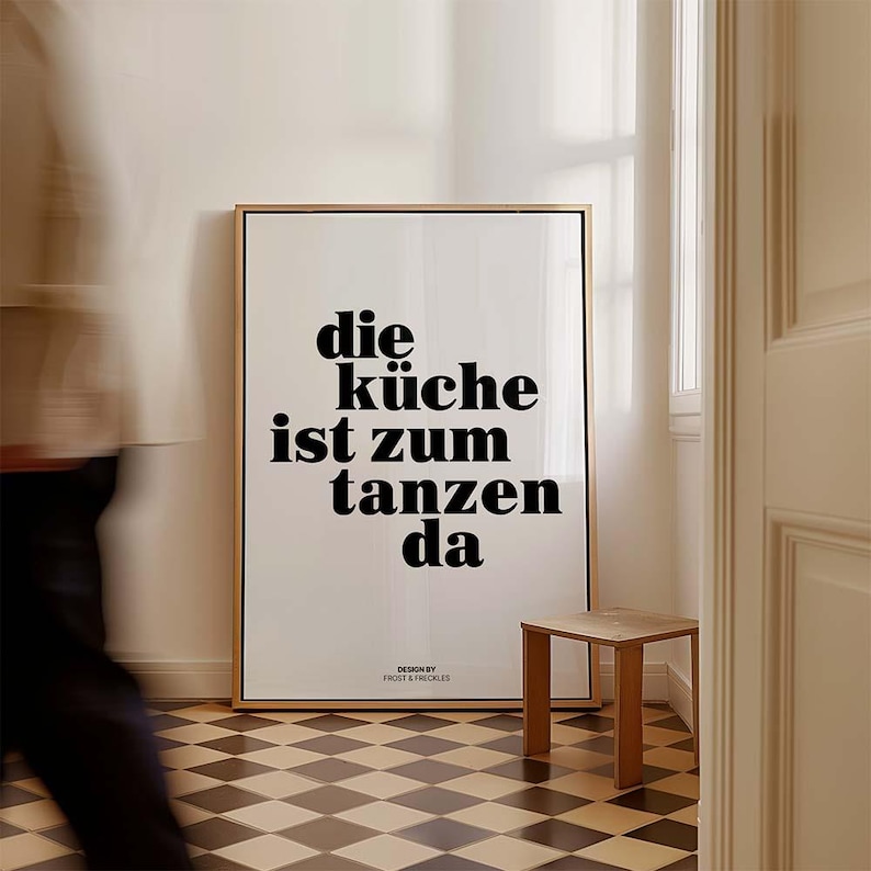 Die Küche ist zum Tanzen da Print – Typographie Poster für Küche image 5