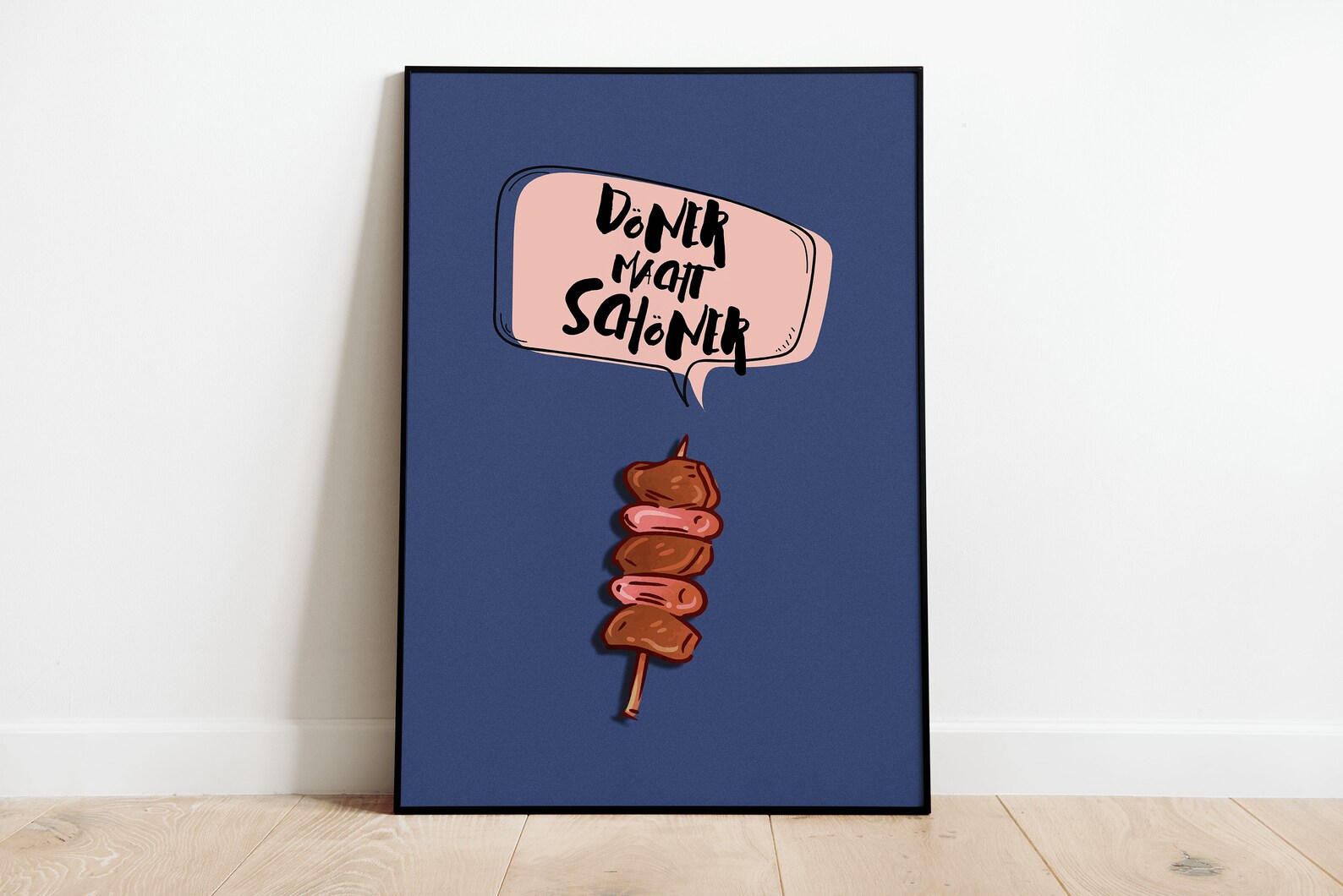 Döner Macht Schöner Döner Kebab Poster Doner Kebap Print Etsy