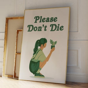 Póster de Plant Lady, impresión para amantes de las plantas, arte de pared con plantas para el hogar, impresión botánica, regalo bohemio para ella, cita con eslogan de plantas, regalo de Crazy Plant Lady