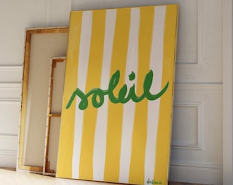 Poster Soleil : impression rayures rayons de soleil