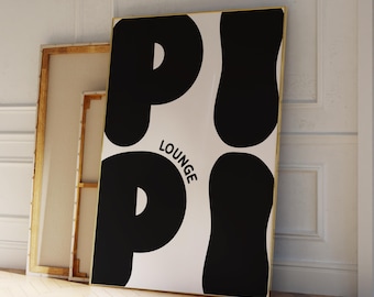 Poster per il bagno Pipi Lounge, divertente arte per il bagno