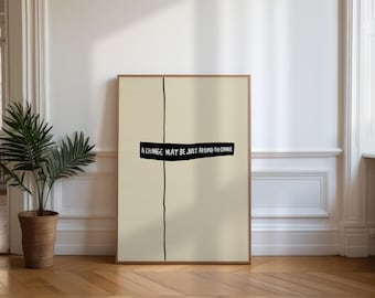 Change Around The Corner Poster, Handdrawn Illustration, Neues Jahr Print, Motivation Poster, Affirmation, Schlafzimmer Eingang Büro Poster