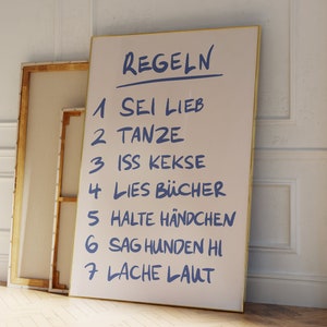 Regeln Retro Wandkunst, Hausregeln Rosa Weiß Kunstdruck, Retro Zitat Druck, Trendige Wandkunst, Schlafzimmer Schild, Ästhetische Wandkunst