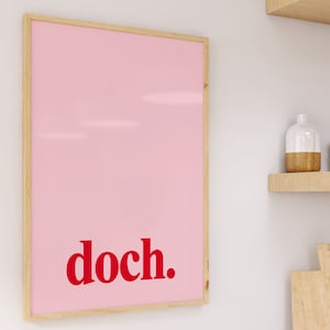 Poster Doch, impression typographique Kunstdruck, affiche de cuisine vintage, art mural contemporain, wohndeko bohème, lustiger Spruch minimalistisch deko
