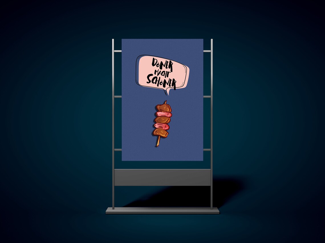 Döner Macht Schöner Döner Kebab Poster Doner Kebap Print Etsy
